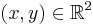 (x,y)\in\mathbb{R}^2