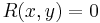 R(x,y)=0