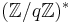 (\mathbb{Z}/q\mathbb{Z})^*