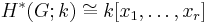 H^*(G;k)\cong k[x_1, \ldots, x_r]