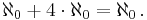 \aleph_0 %2B 4 \cdot \aleph_0 = \aleph_0 \,.