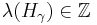 \lambda(H_\gamma)\in\Z