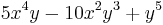 5x^4y -10x^2y^3%2By^5\, 