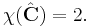 \chi(\hat{\mathbf{C}})=2.