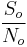 \frac{S_o}{N_o}