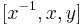 [x^{-1},x,y]