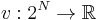  v�: 2^N \to \mathbb{R} 