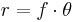 r = f \cdot \theta