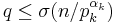 q\le\sigma(n/p_k^{\alpha_k})