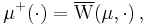 \mu^%2B(\cdot)=\overline{\mathrm{W}}(\mu,\cdot)\,,