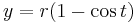 y = r(1 - \cos t)\,