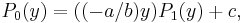 P_0(y)=((-a/b)y)P_1(y)%2Bc,