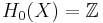 H_0(X) = \mathbb{Z}