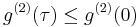 g^{(2)}(\tau) \le g^{(2)}(0)