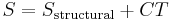 S = S_\mathrm{structural} %2B CT\,\!