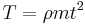 T = \rho m t^2