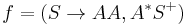 f = (S \to AA, A^{*}S^{%2B})