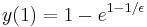 y(1) = 1 - e^{1 - 1/\epsilon }