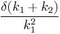  \delta(k_1 %2B k_2) \over k_1^2 