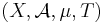 (X,\mathcal{A},\mu, T)