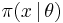 \pi(x \,|\, \theta)