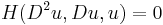 H(D^2 u, Du, u) = 0