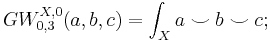 GW_{0, 3}^{X, 0}(a, b, c) = \int_X a \smile b \smile c;