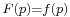 \scriptstyle F(p)=f(p)