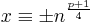 x \equiv \pm n^{\frac{p%2B1}{4}}