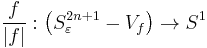 \dfrac{f}{|f|}: \left(S^{2n%2B1}_{\varepsilon} -V_f \right) \rightarrow S^1