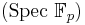 (\operatorname{Spec}\ \mathbb{F}_p)