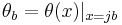 \theta_b=\theta(x)|_{x=jb}\,