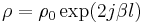 \rho = \rho_0 \exp(2j \beta l)\,