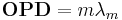 \mathbf{OPD} = m \lambda_{m}