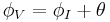 \ \phi_V = \phi_I %2B \theta \quad