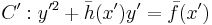 C':y'^2%2B\bar{h}(x')y'=\bar{f}(x')