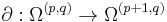 \partial�: \Omega^{(p,q)} \rightarrow \Omega^{(p%2B1,q)}