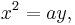 x^2 = ay,