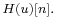 \scriptstyle H(u)[n].