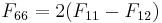 F_{66} = 2(F_{11}-F_{12}) 