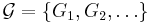 \mathcal{G} = \{G_1, G_2, \ldots \}