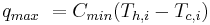 q_{max}\ = C_{min} (T_{h,i}-T_{c,i})