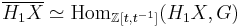  \overline{H_1 X} \simeq \mathrm{Hom}_{\Bbb Z[t,t^{-1}]}(H_1 X, G) 