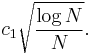  c_1 \sqrt{\frac{\log N}{N}}.