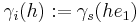 \gamma_i(h):=\gamma_s(h e_1)