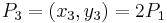 P_3=(x_3,y_3)=2P_1