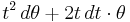 t^2\,d\theta %2B 2t\, dt \cdot \theta\,