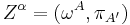 Z^{\alpha}=(\omega^{A},\pi_{A'})