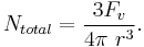  N_{total} = \frac{3F_v}{4 \pi\ r^3}. \,\!