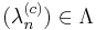 (\lambda_n^{(c)}) \in \Lambda